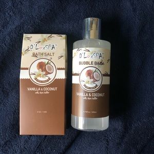 Bubble bath product (6.76 fl oz) & bath salt (4oz)